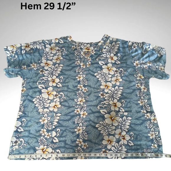 Hawaiian Togs Medical Scrub Pullover Floral Print Top Size 2X - Picture 7 of 16